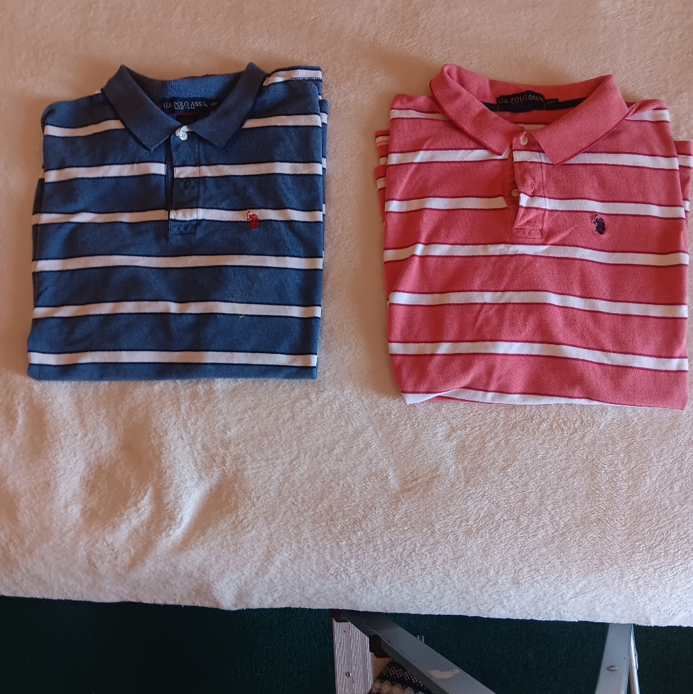 Lot of two Men's Polo Association collar shirts. Size 3X.